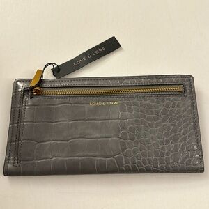 New Love & Lore Travel Wallet Grey Design B19